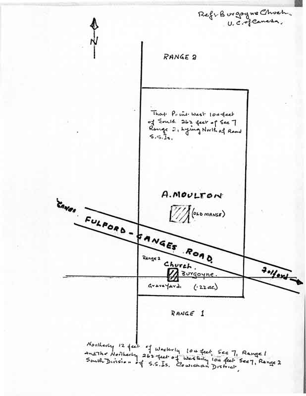 Certificat de titre de l'église de Burgoyne Bay
