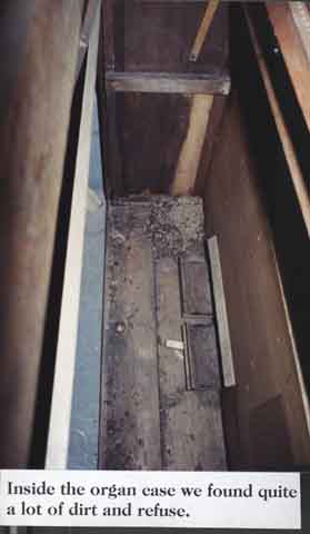 Rapport de la restauration de l'orgue de l'Église Unie de Burgoyne Bay