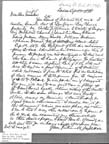 Lettre couvrant l'acte notarié de l'Église de Burgoyne Bay 