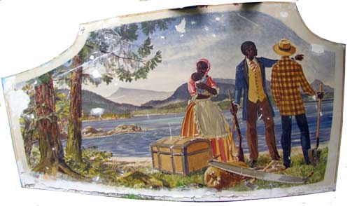 Temmel artwork of black settlers on Salt Spring
