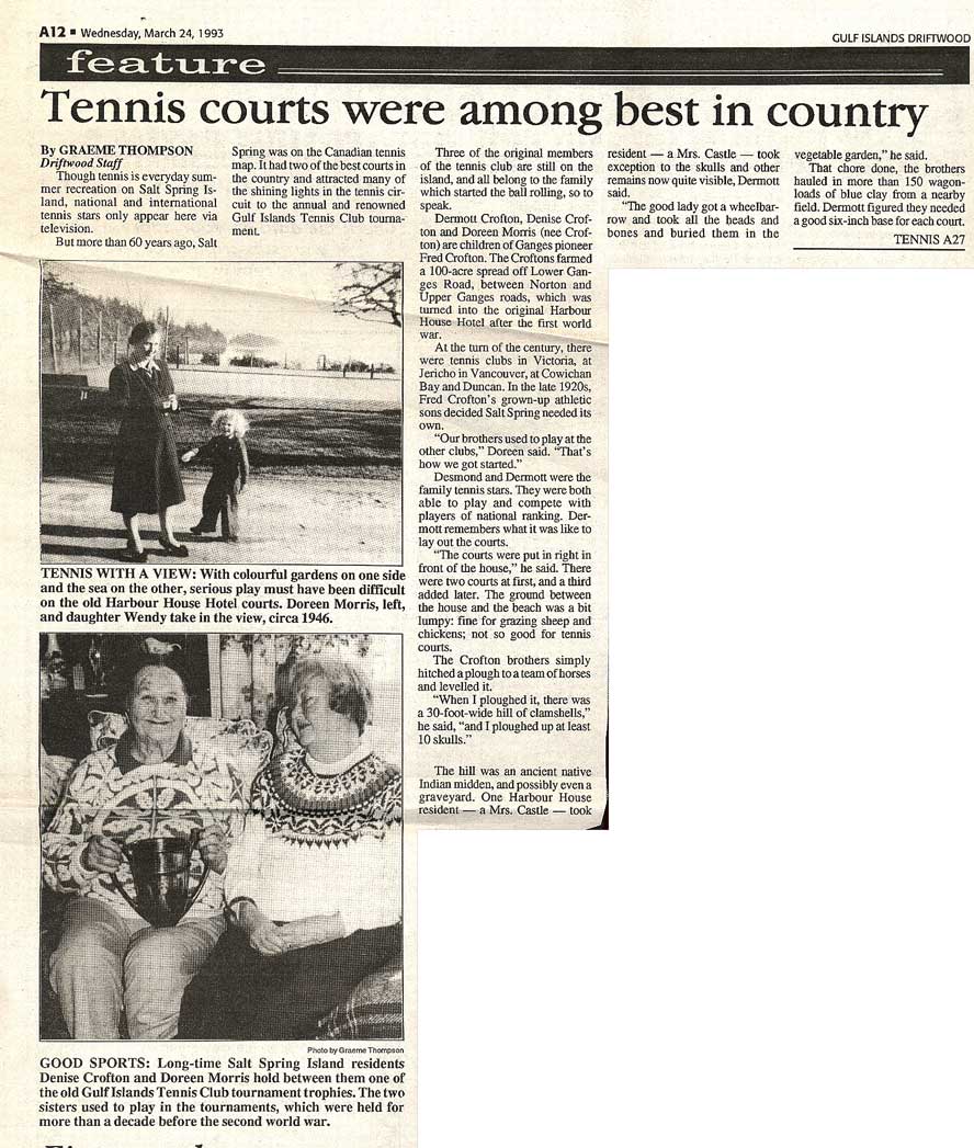 Harbour House newspaper clipping
