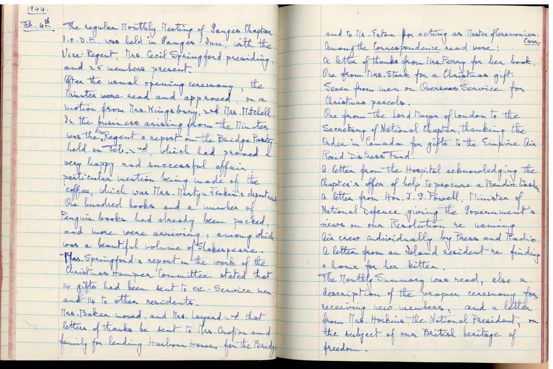 IODE meeting minutes page scan