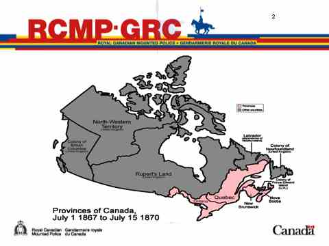 60 Years of RCMP History image from the presentation of Sgt. Danny Wallis RCMP